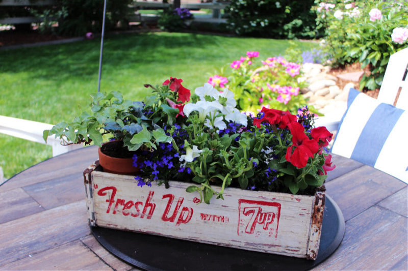 How To Repurpose a Vintage Soda Crate For Your Yard » Beauty with ease