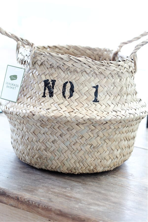 The Easy Way To Stencil A Sea Grass Basket with paint pens