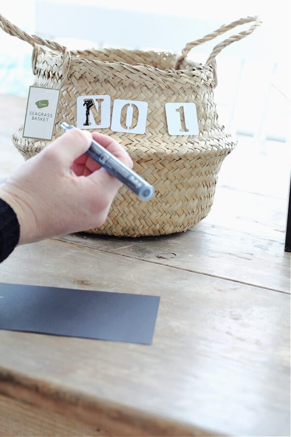The Easy Way To Stencil A Sea Grass Basket in just a few minurtes!
