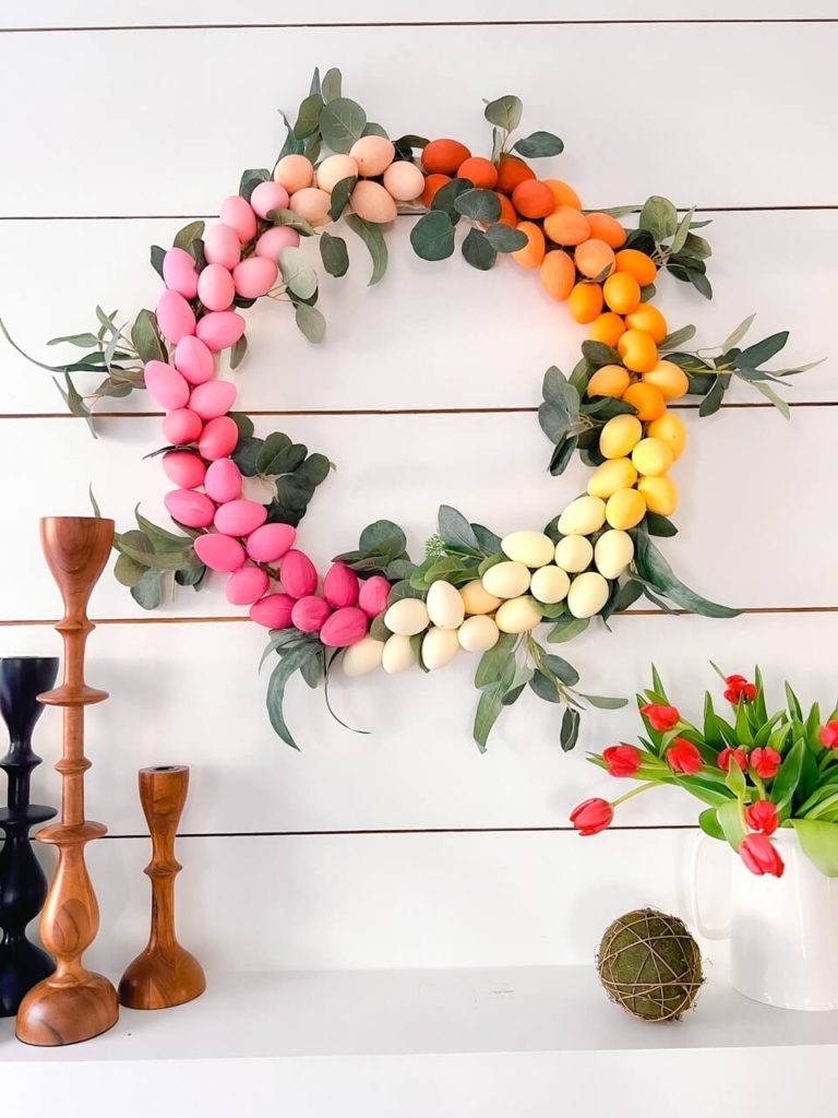 Welcome Home Saturday: Colorful Ombre Easter Egg Wreath