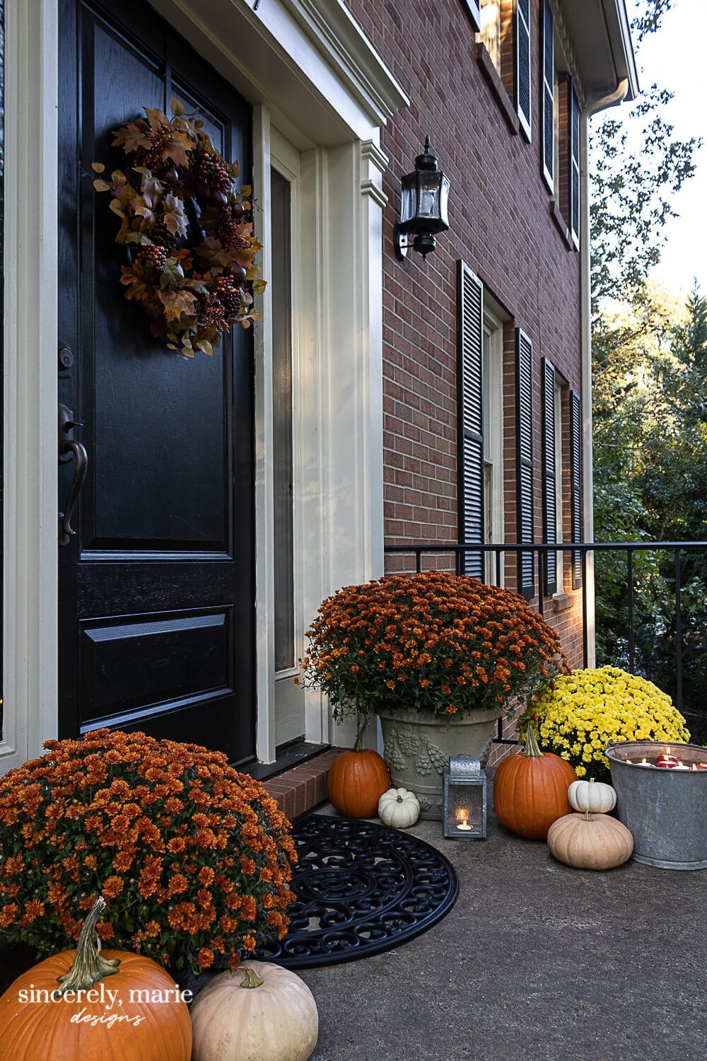 Welcome Home Sunday: Our Fall Porch At Dusk