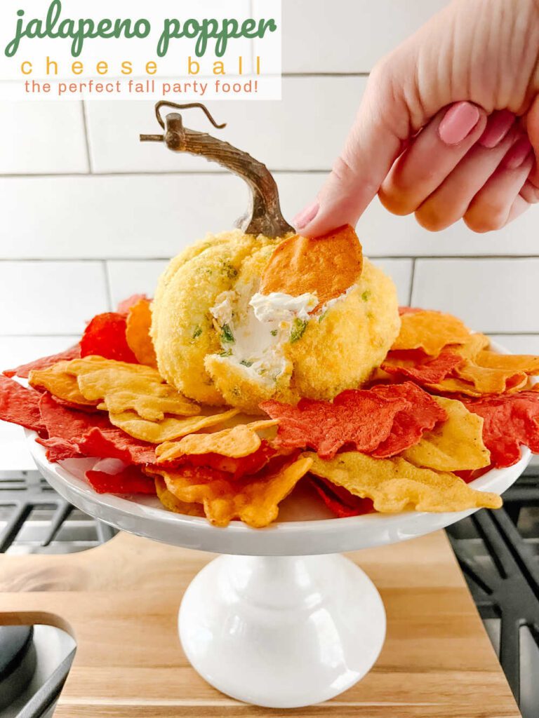 Welcome Home Saturday: Jalapeno Popper Pumpkin Shaped Cheese Ball