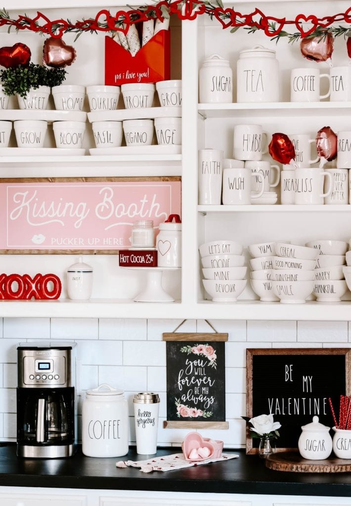 A fun Valentine coffee bar