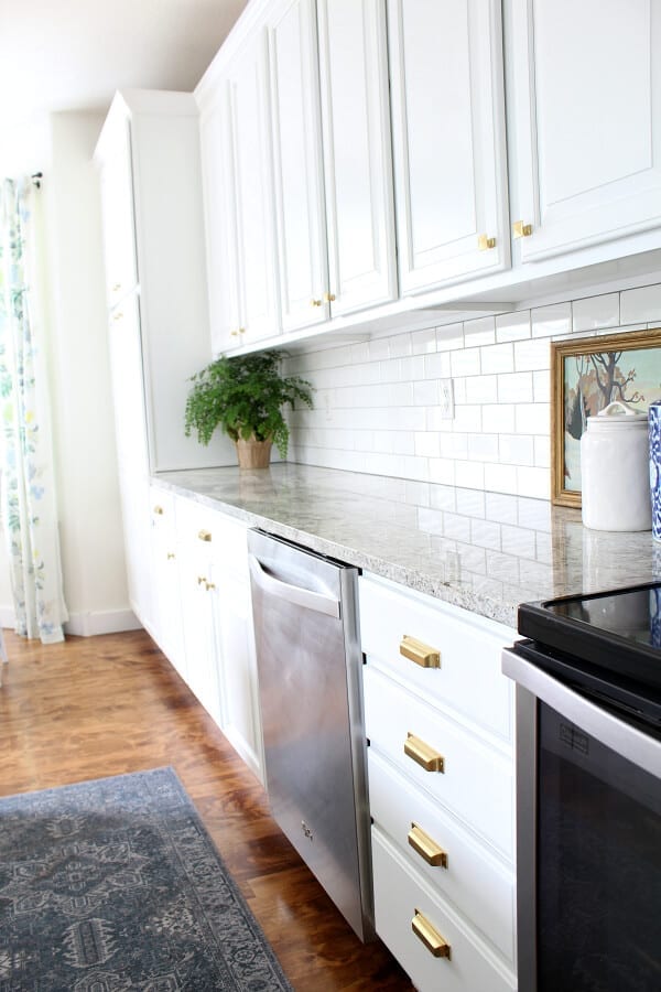 Our refinished cabinets!