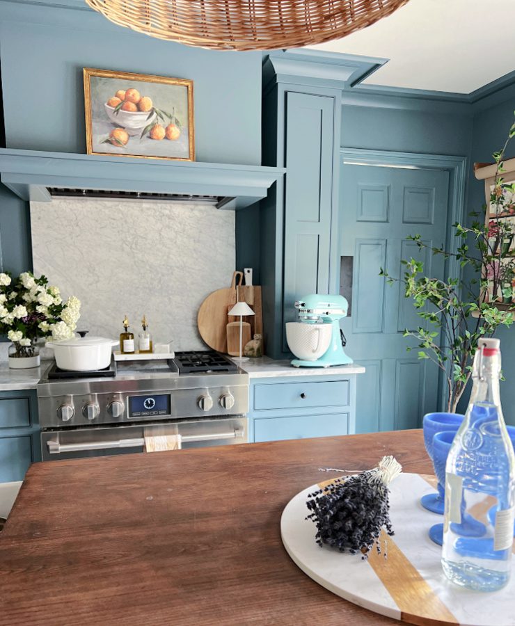 blue kitchen