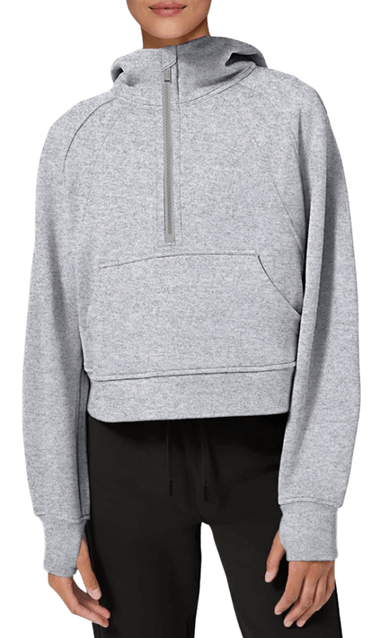 Monday Must Have gray crop hoodie