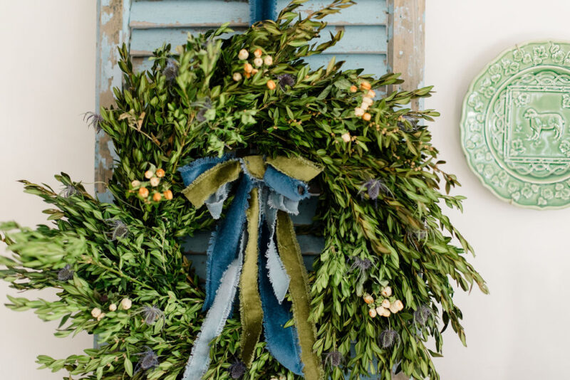 Our Blue and Green Christmas Home Tour » Beauty with ease in the Garden