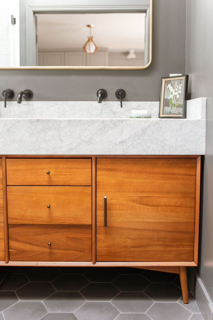 bathroom vanity in master