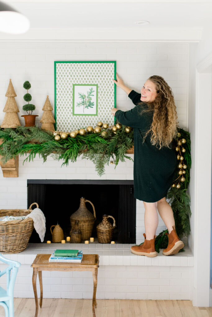 Step-by-Step Guide to Asymmetrical Christmas Mantel Garland Layering