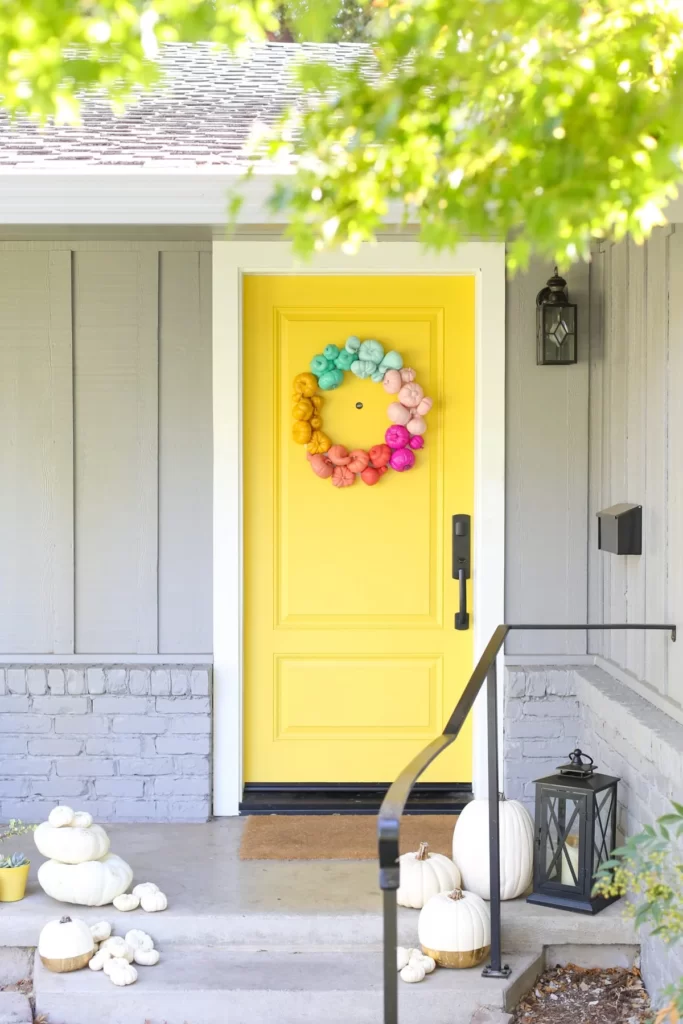 Colorful Pumpkin Wreath