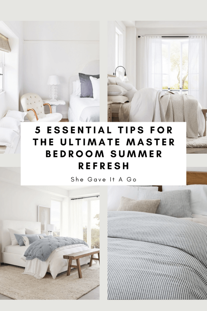 Welcome Home Saturday: Master Bedroom Summer Refresh Tips