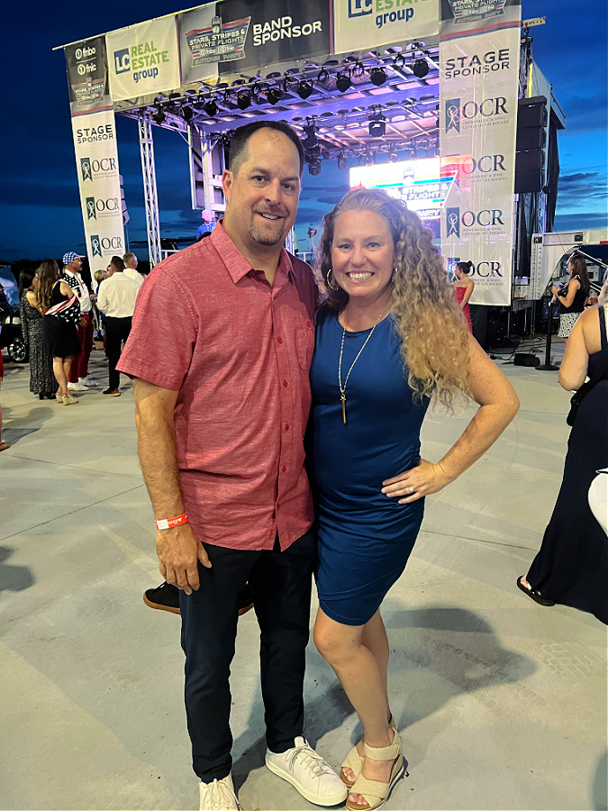 Mike and I at the suitcase party