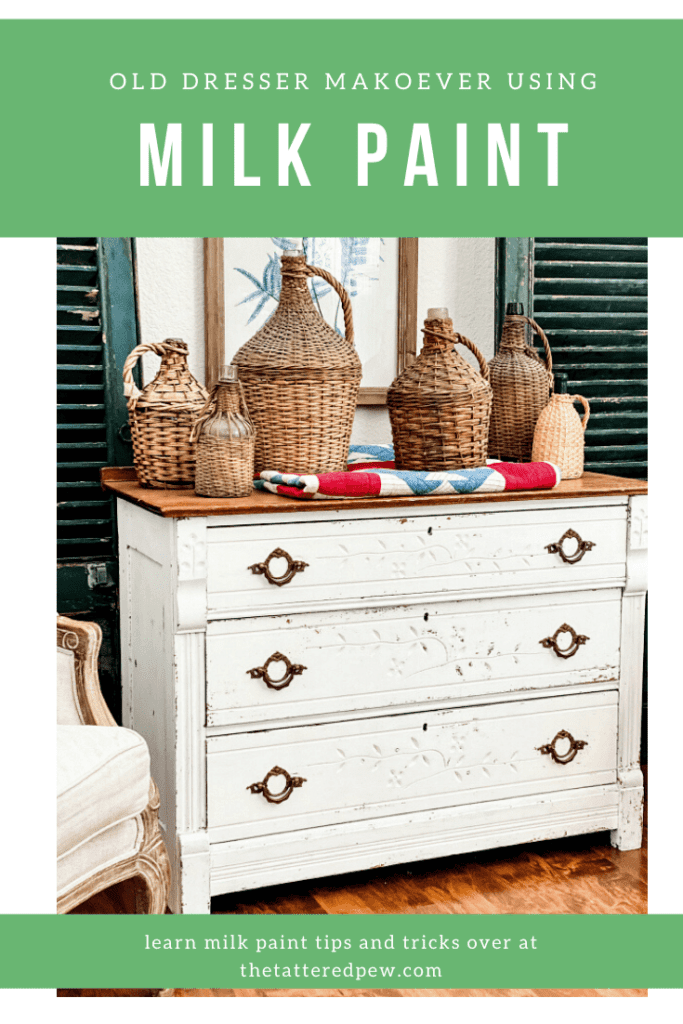 Old Dresser Makeover Using Milk Paint » The Tattered Pew