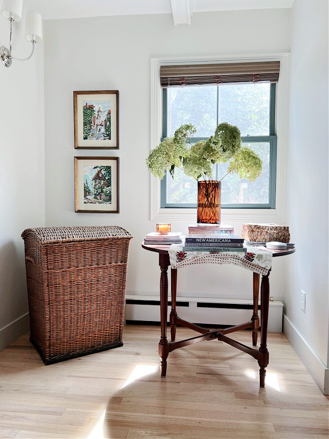 round table in front of window