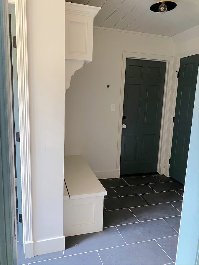 Our new mudroom just off the kitchen.