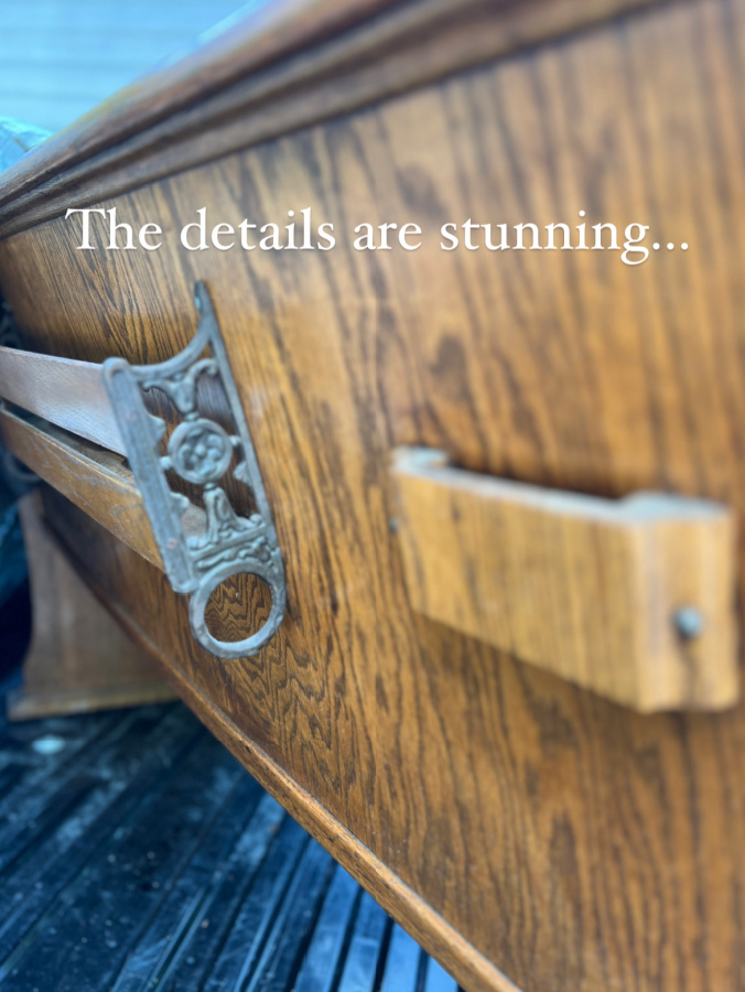 The back of my newest pew