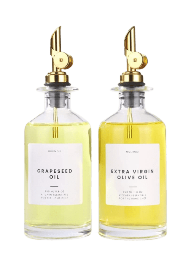 Monday Must Have Gold Kitchen Accessories: olive oil dispensers