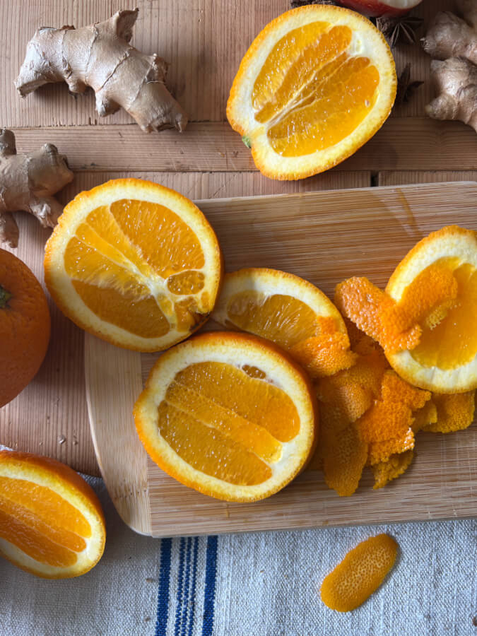 prepping the fruit