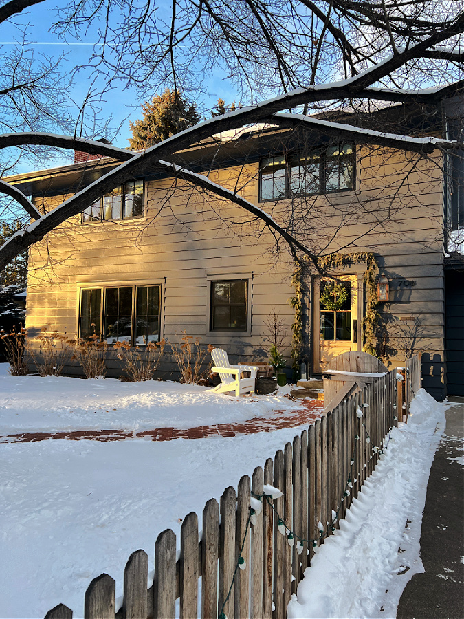 Welcome Home Saturday our black house with sunset