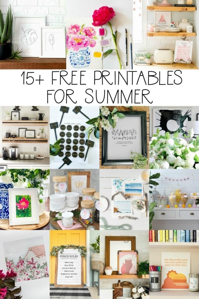 Check out these 15+ different free printable ideas for summer!