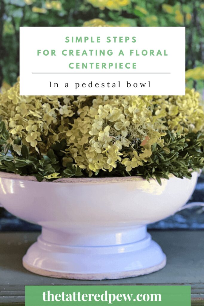 4 Simple Steps to creating a floral centerpiece in a pedestal bowl