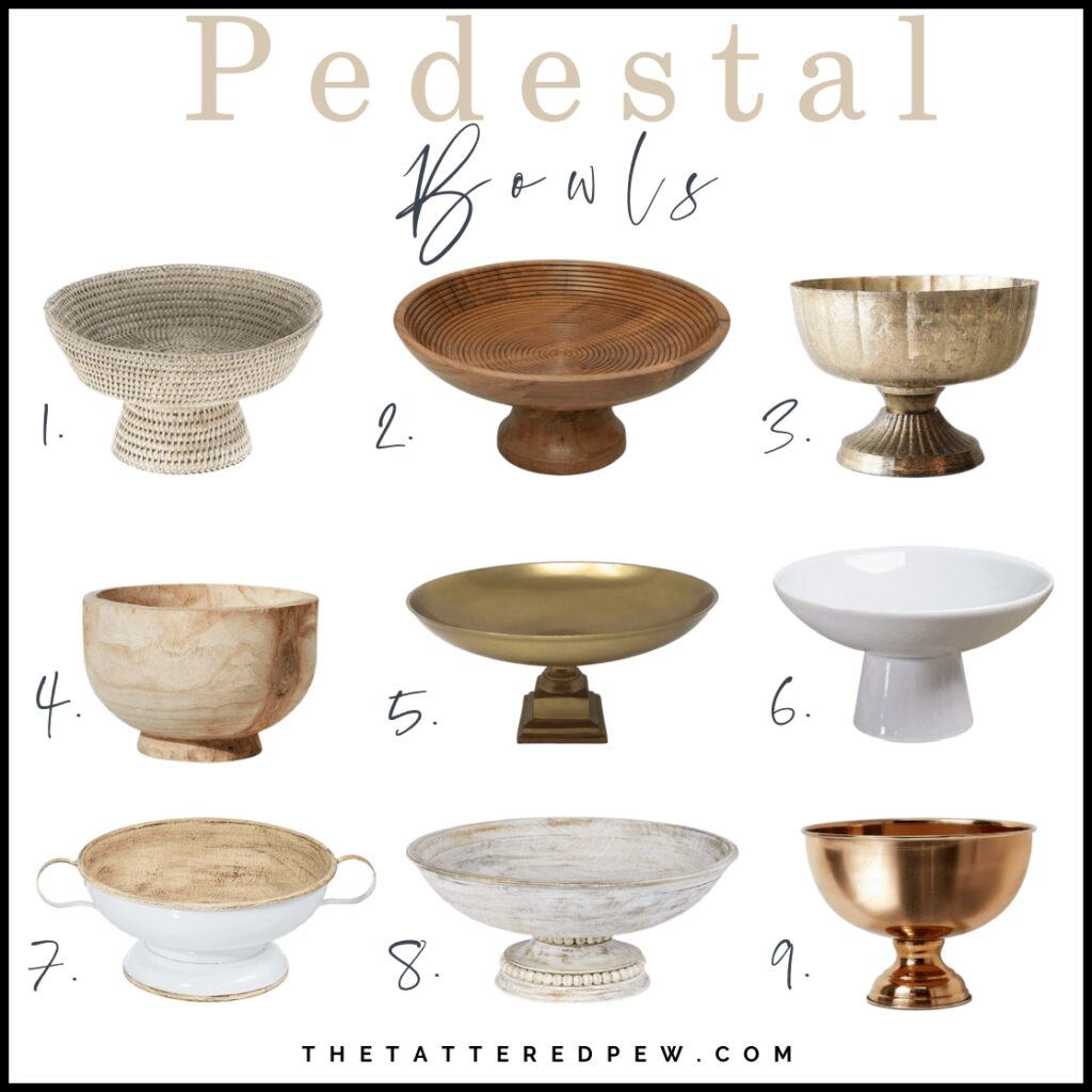 Check out these pedestal bowls and footed bowls perfect for floral centerpieces!