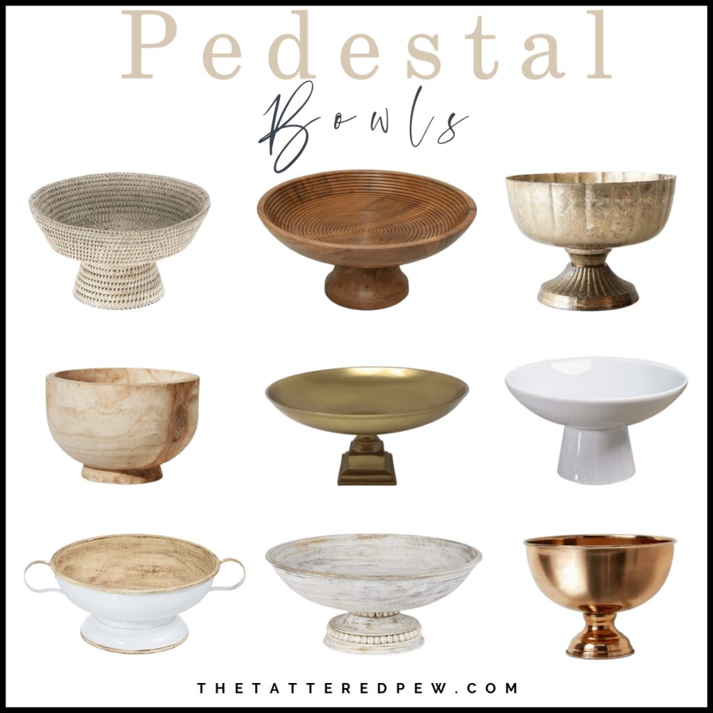 decorative pedestal bowls for centerpieces