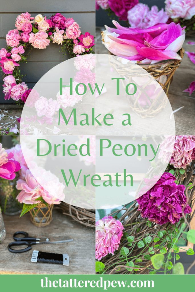 How to make a dried peony wreath in just 10 minutes.