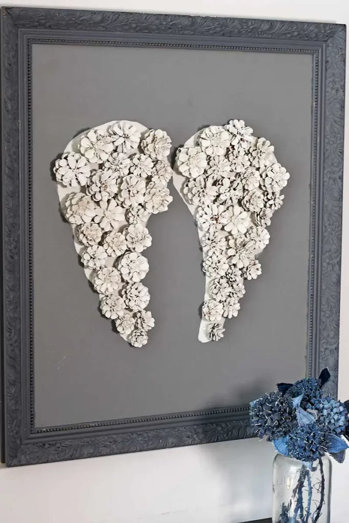 Pine Cone Angel Wings/ Pillar Box Blues