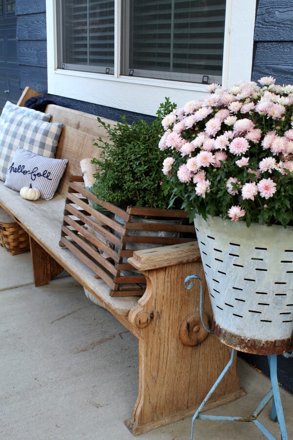 Pretty in pink! Our Fall front porch!