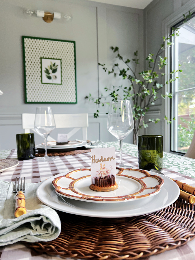 A view of our Thanksgiving place setting