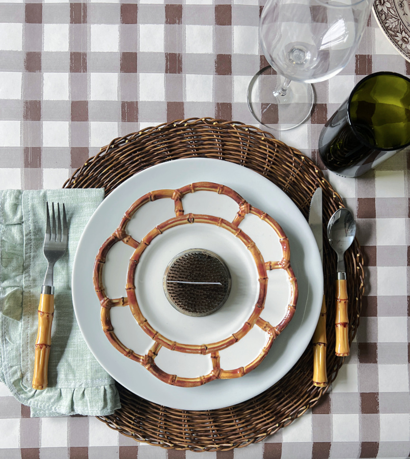 Place setting for our Thanksgiving table