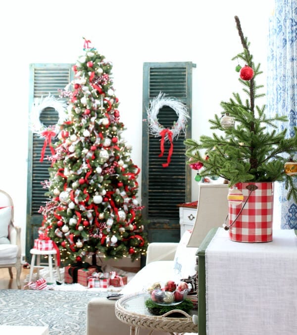 A Christmas featuring plaids, red, whites and greens!