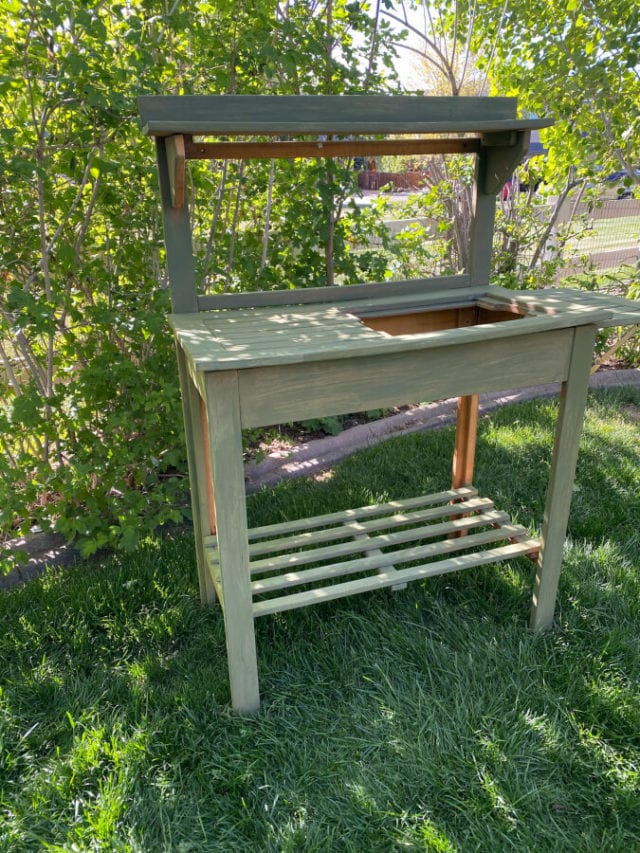 World Market Potting Bench Makeover » Grow Beauty With Ease