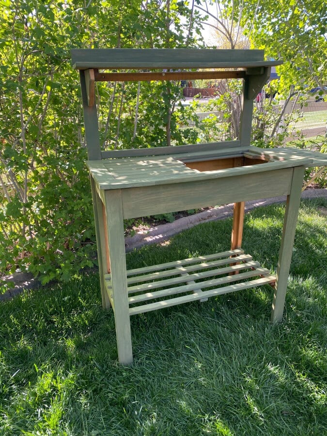 World Market Potting Bench Makeover The Tattered Pew