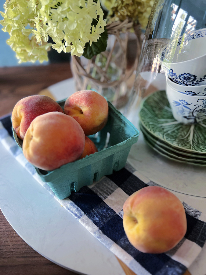 Peaches on our counter