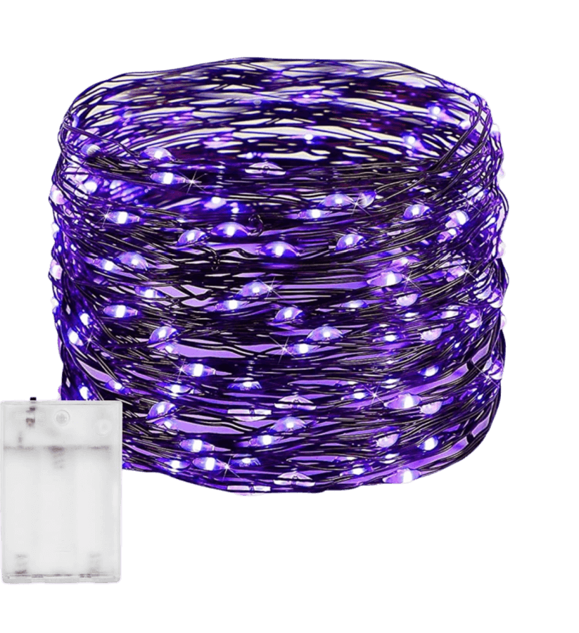 purple fairy lights