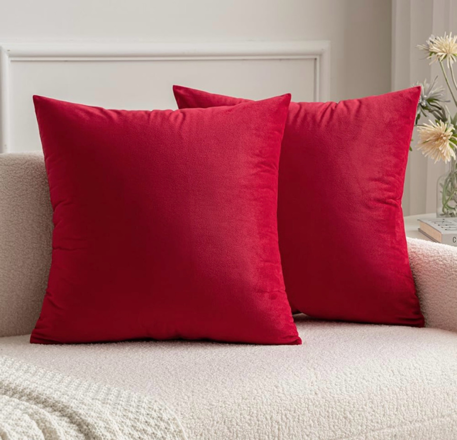 Red Velvet Pillows
