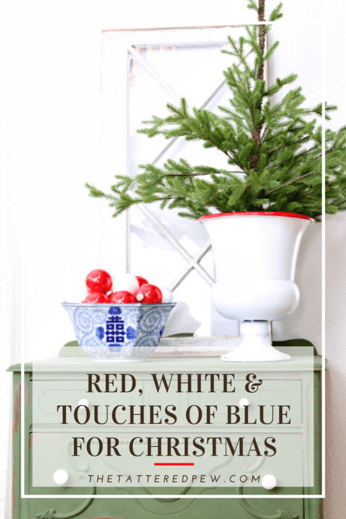 Red, White & Touches of Blue for Christmas.