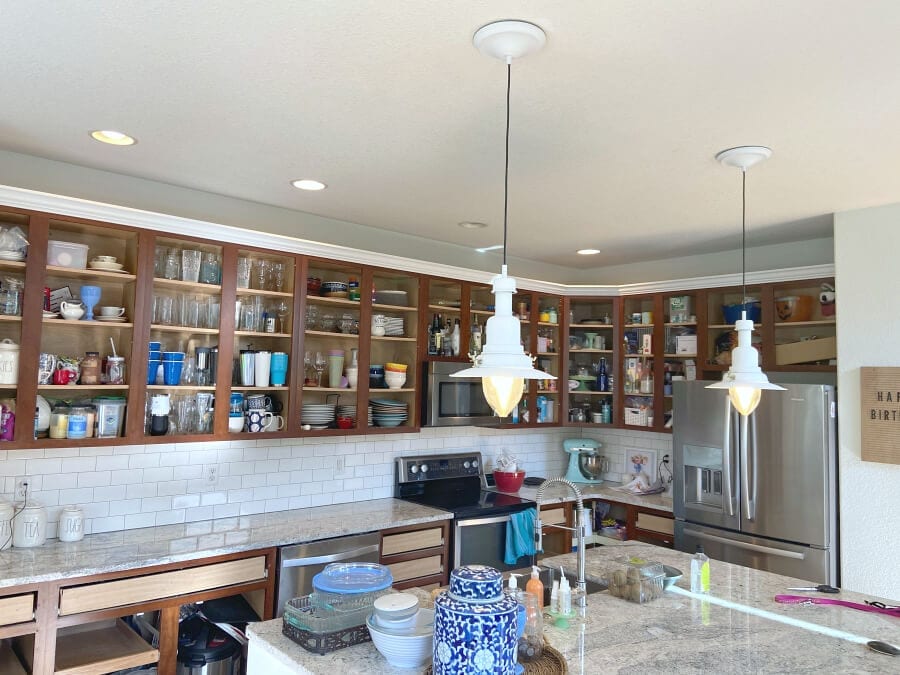 Adding crown molding will be a great new feature in our kitchen.