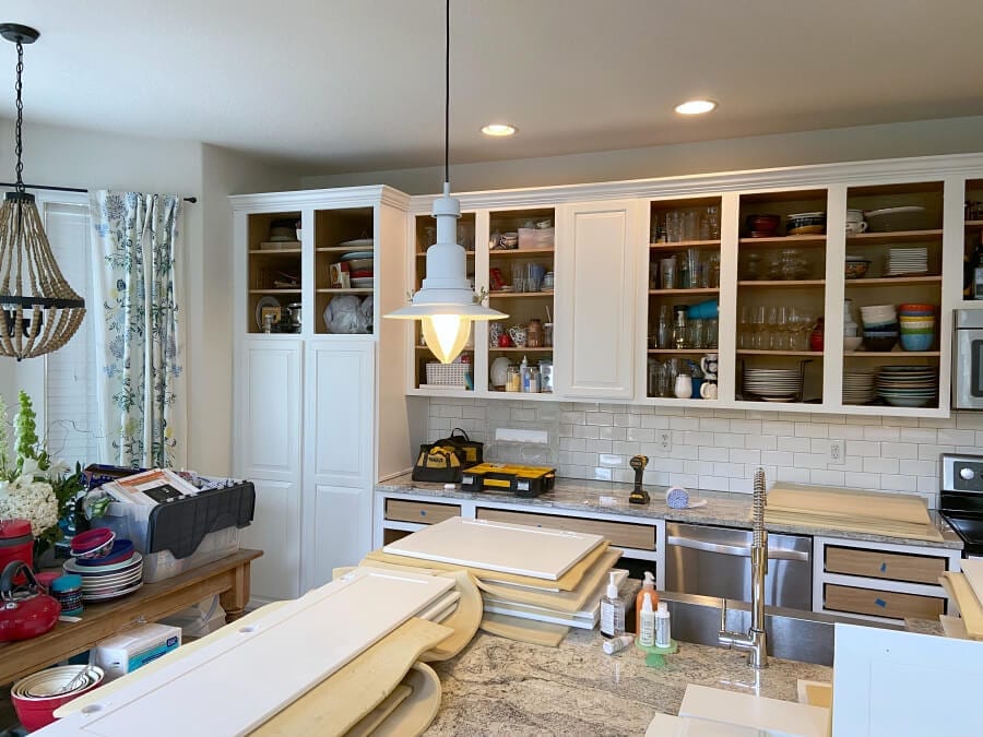 Our refinished cabinets are almost done!