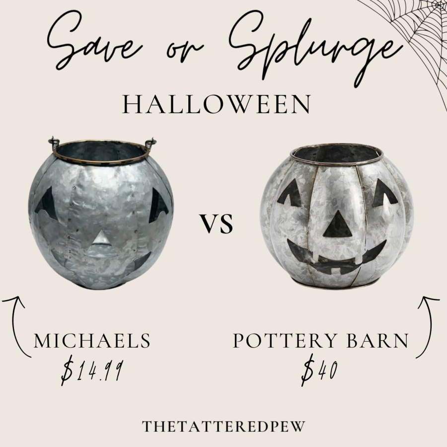 Save or Splurge Metal Pumpkins