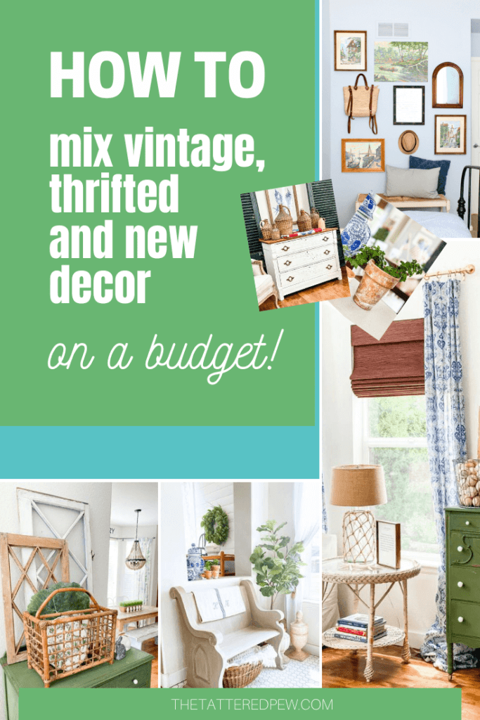 You won't believe how easy it is to actually mix vintage, thrifted and new decor on a budget!