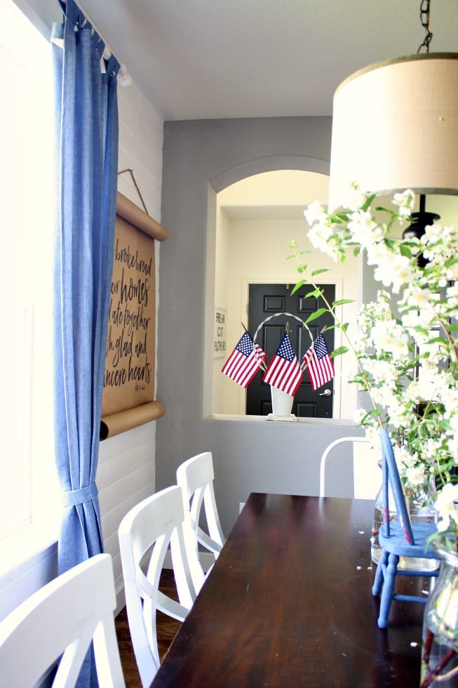 Flowers, flags and fun colors make styling your home for summer easy!