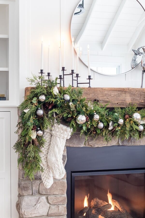 Christmas Mantle Inspiration from Lily Pad Cottage