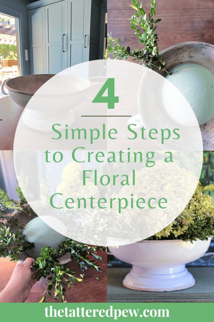 These simple steps for creating a floral centerpiece in a footed or pedestal bowl are so easy!