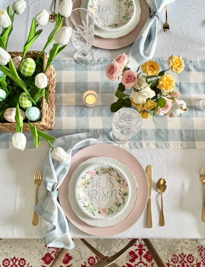 Pastel Easter place setting