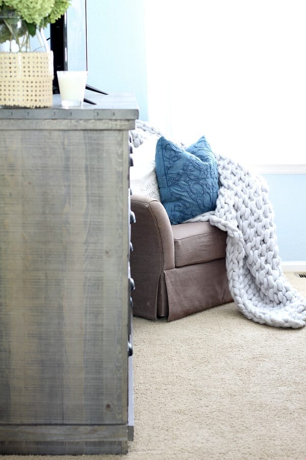 A cozy Fall corner in our master bedroom.