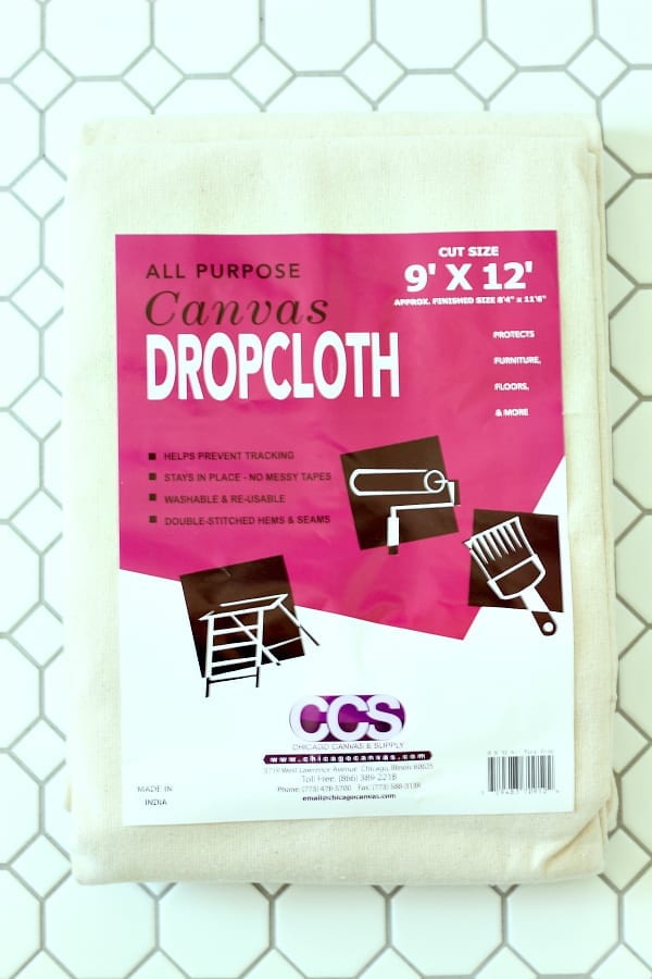 This canvas drop cloth is 100%cotton and perfect for bleaching when making drop cloth curtains!