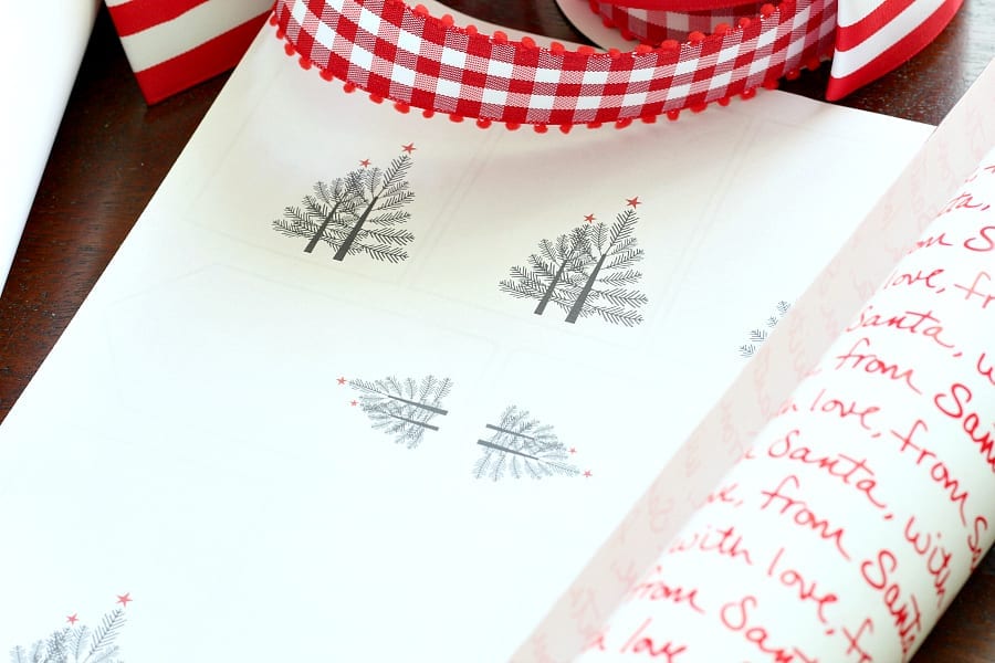 Pink Christmas Wrapping Paper and Gift Tag Ideas - MY 100 YEAR OLD HOME